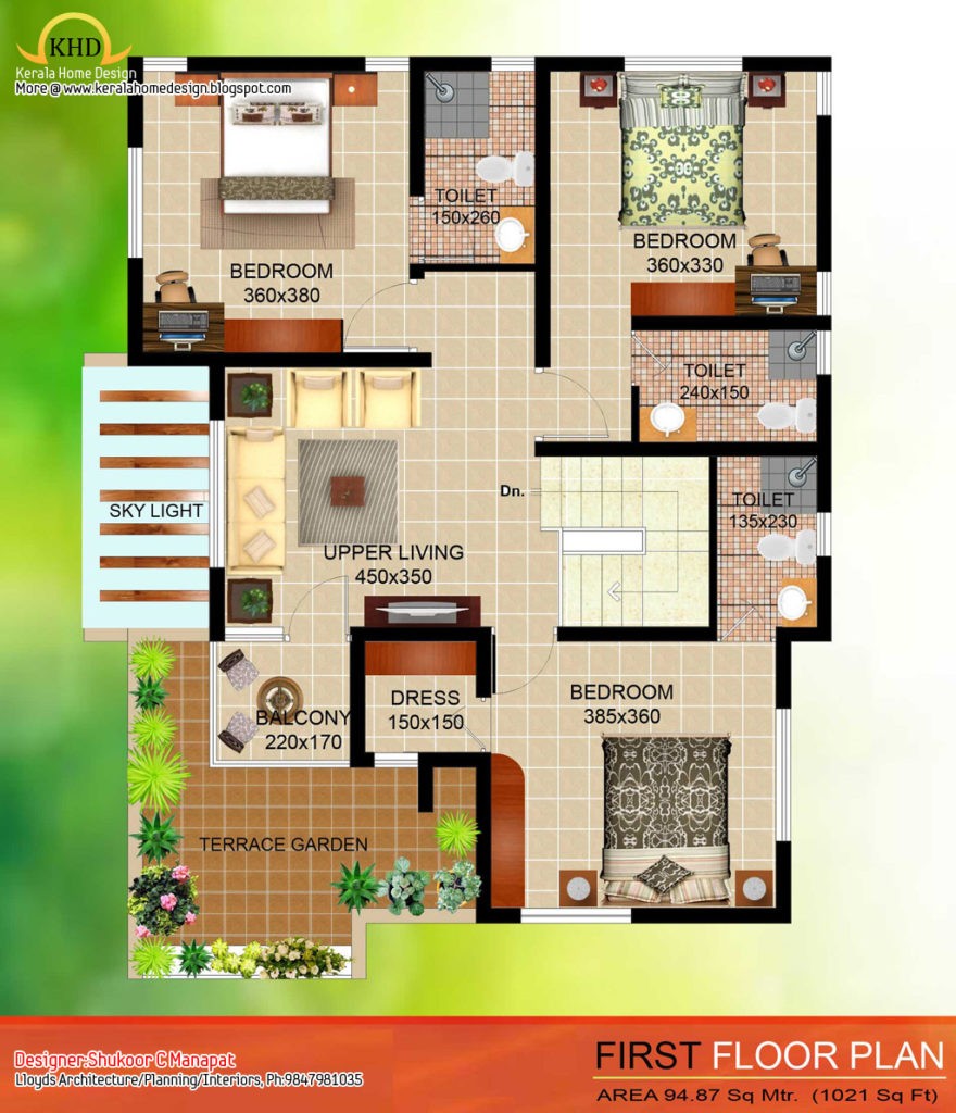 2035 Square Feet 4 Bedroom Contemporary Home Design and Plan Cost 25 Lac