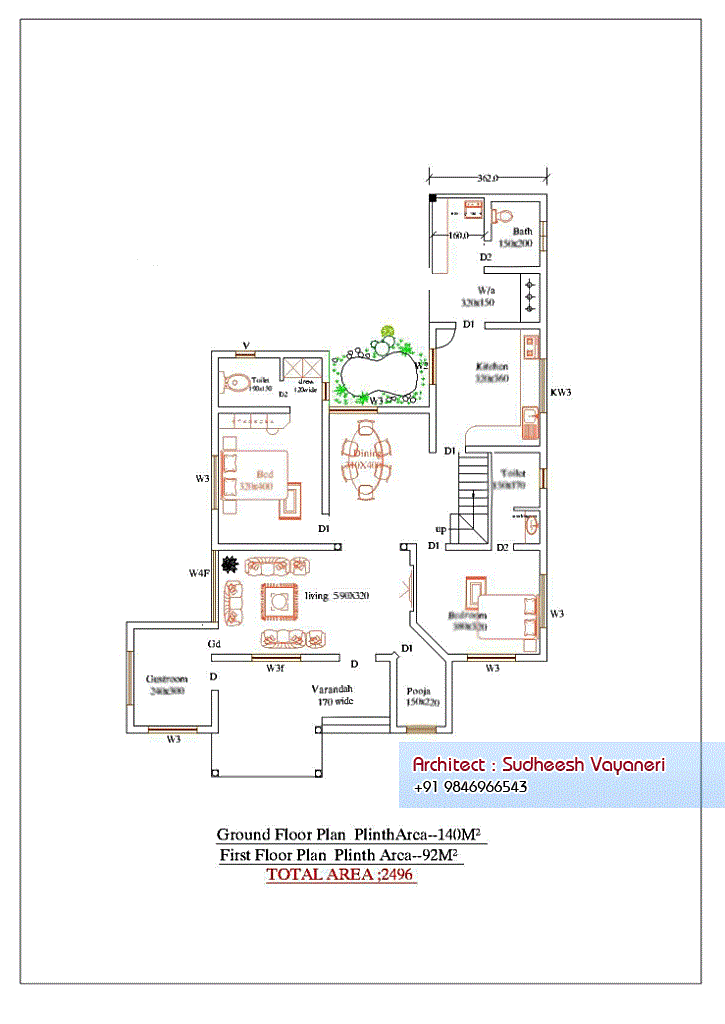 2497 Square Feet 4 Bedroom Double Floor Beautiful Home Design and Plan