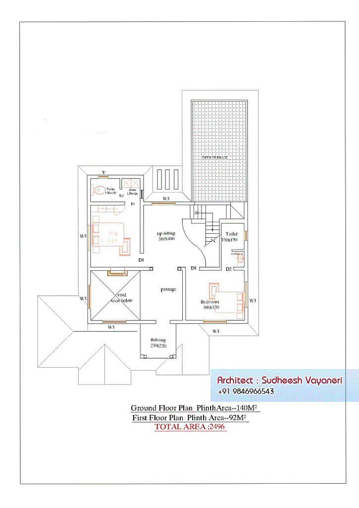 2497 Square Feet 4 Bedroom Double Floor Beautiful Home Design and Plan