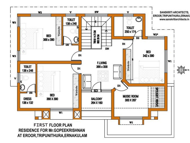 2900 Square Feet 4 Attached Bedroom Luxury Kerala Style Home Design and Plan