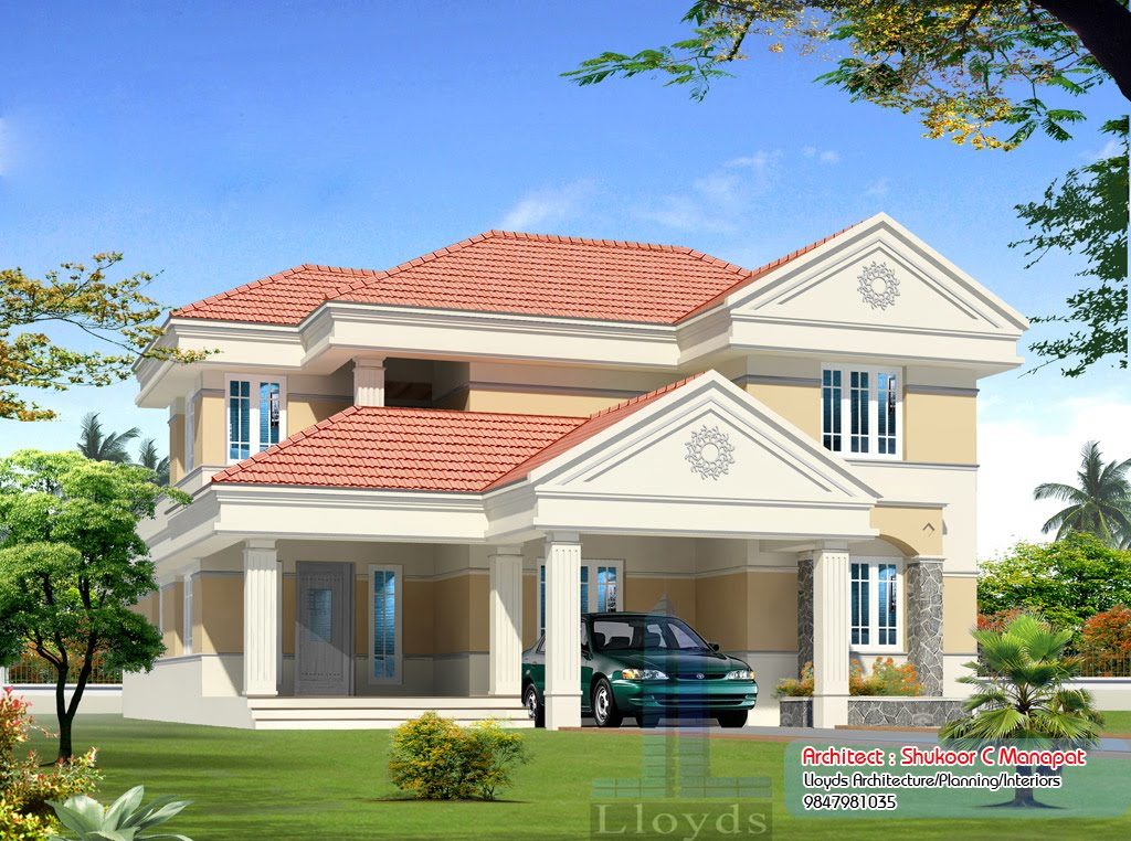 2627 Square Feet 4 Attached Bedroom Home Design and 3D Plan