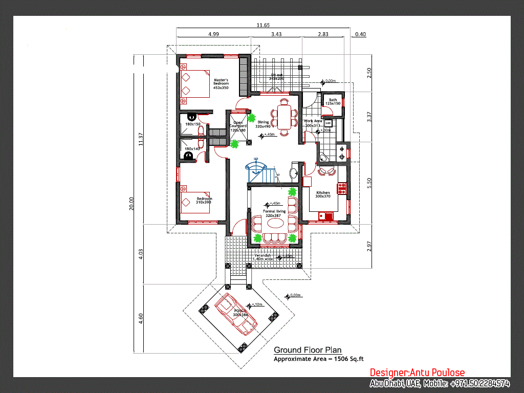 2000 Square Feet 3 Bedroom Kerala Home Design and Plan