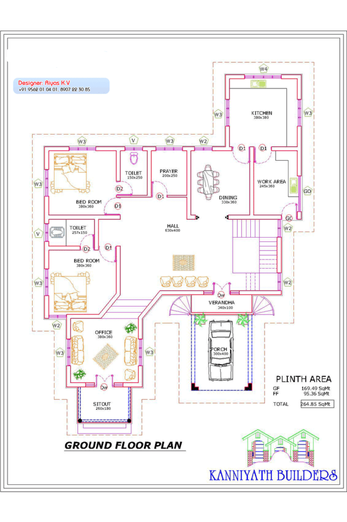 2850 Square Feet 4 Attached Bedroom Beautiful Home Design and Plan