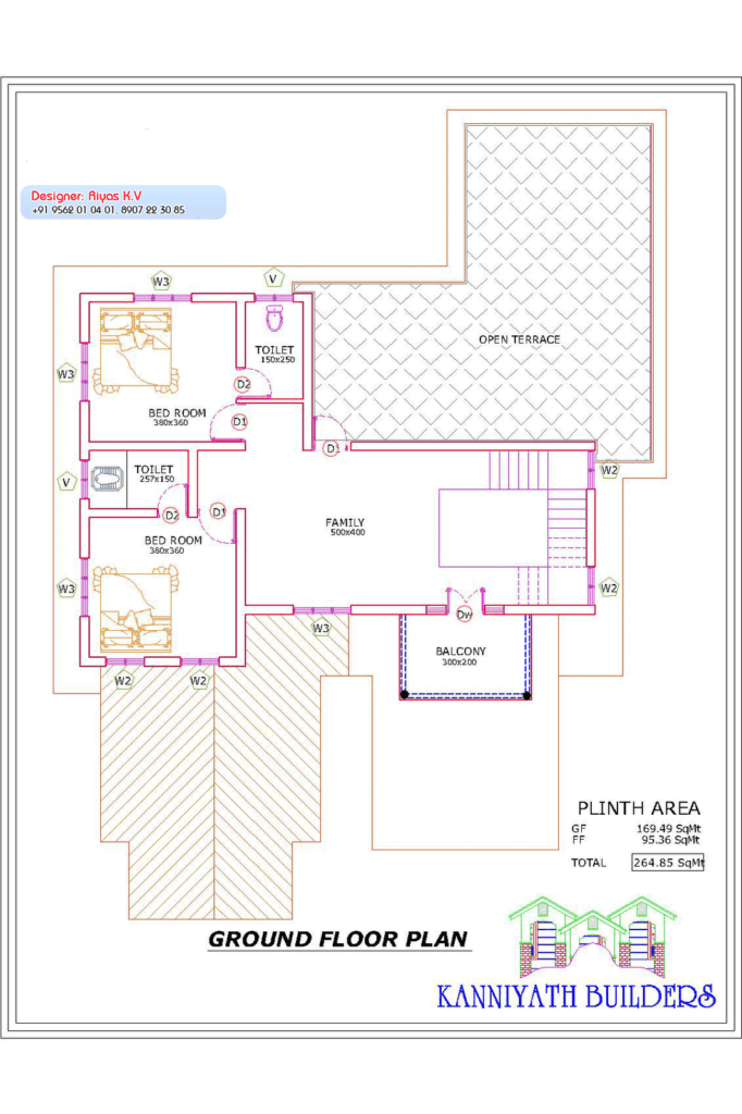 2850 Square Feet 4 Attached Bedroom Beautiful Home Design and Plan