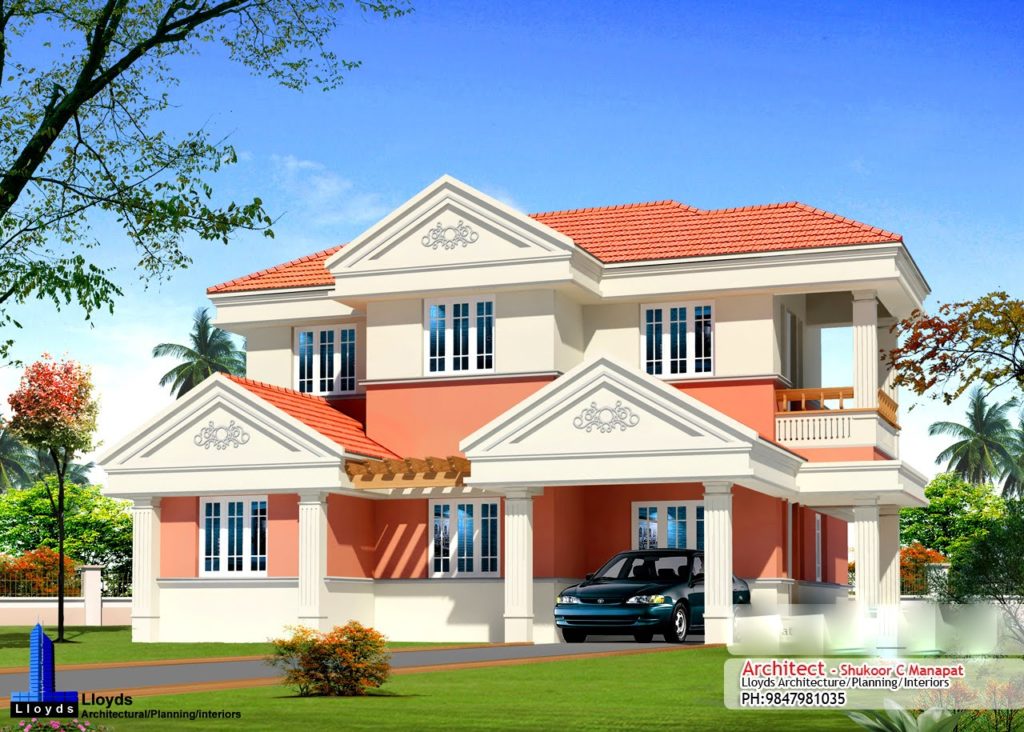 2254 Square Feet 4 Attached Bedroom Luxury Home Design and Elevation