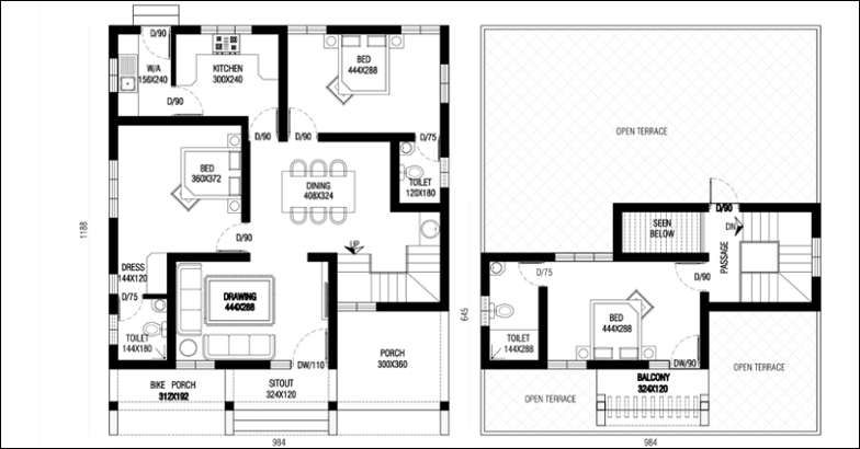 1670 Square Feet 3 Bedroom Contemporary Home Design and Plan