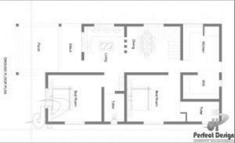 1070 Square Feet 2 Bedroom Latest Model Home Design and Plan