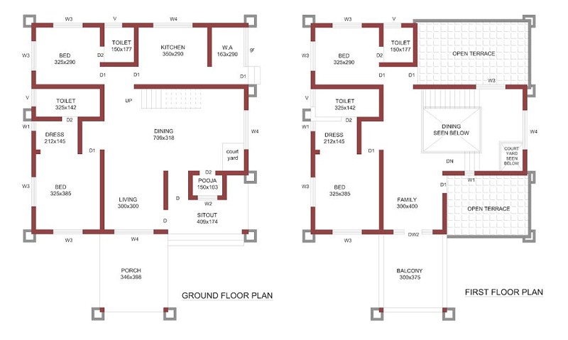 2418 Square Feet 4 Attached Bedroom Modern Home Design and Plan