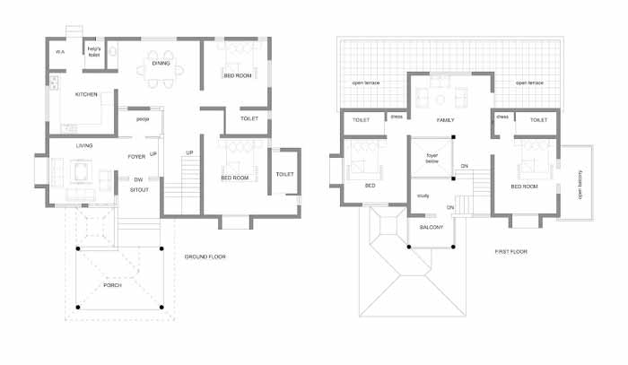 2436 Square Feet 4 Bedroom New Modern Home Design and Plan