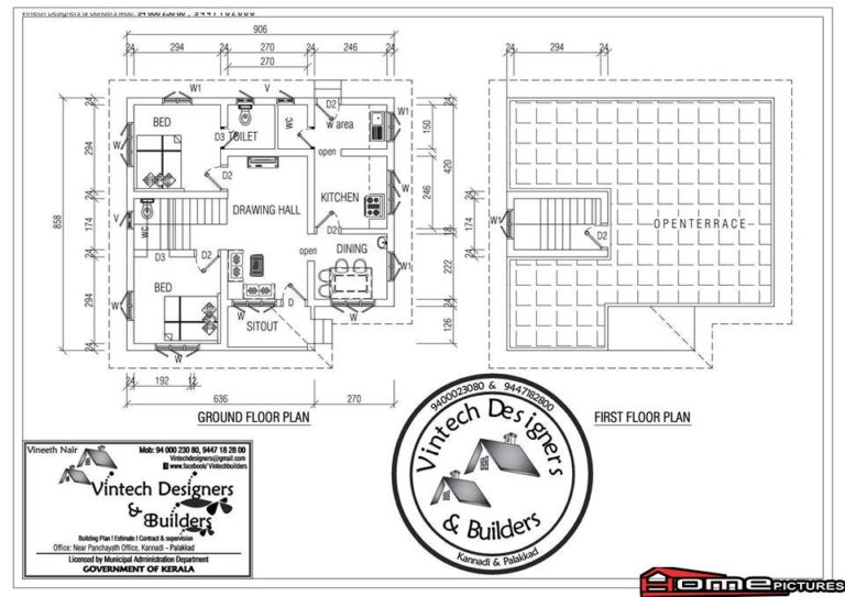 875 Square Feet 2 Bedroom Single Floor Low Budget Home