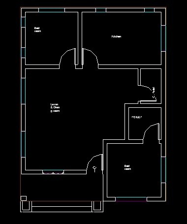 550 Square Feet 2 Bedroom Low Budget Home Design and Plan