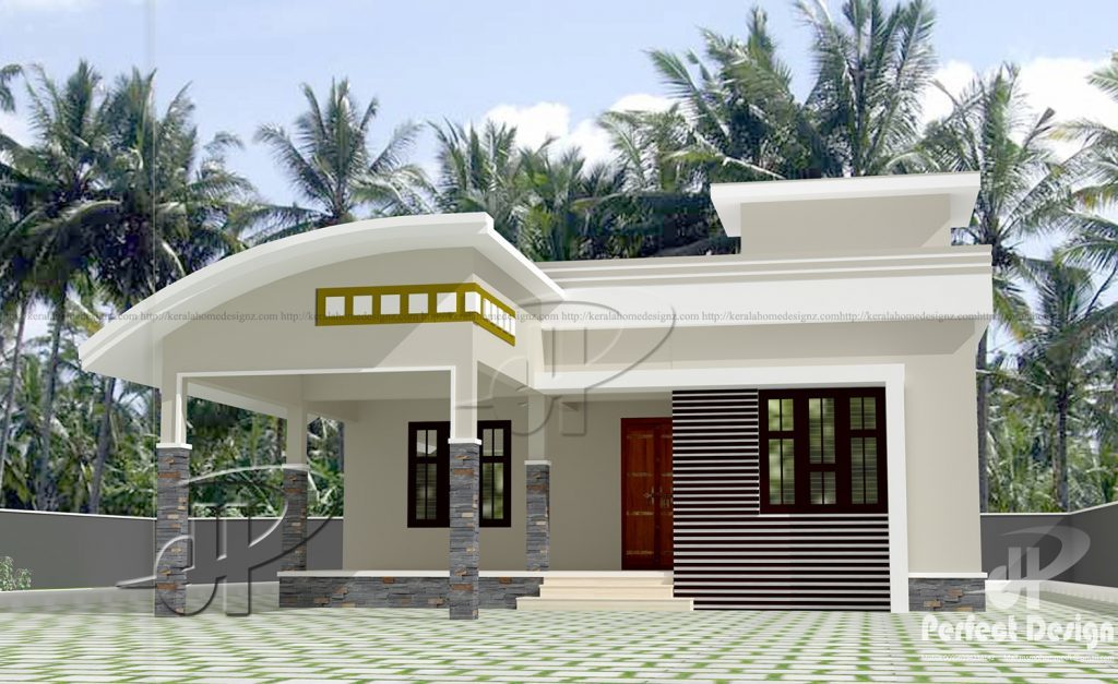 1007 Square Feet 2 Bedroom Single Floor Modern Home Design and Plan