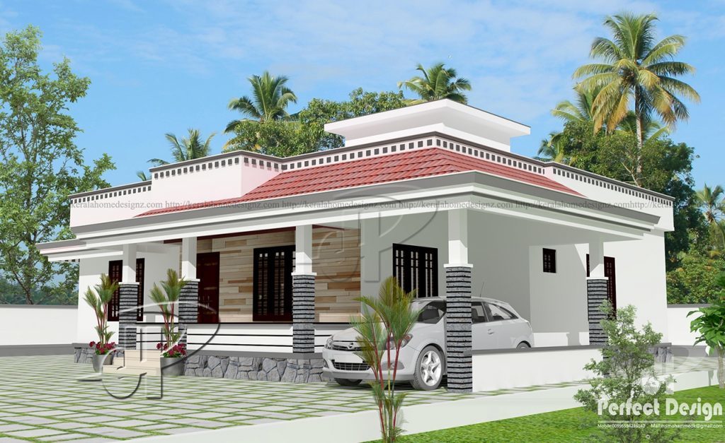 1290 Square Feet 3 Bedroom Single Floor Home Design and Plan