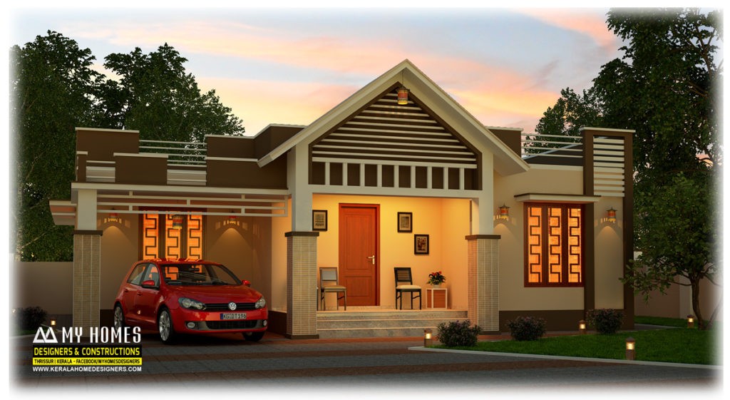 1515 Square Feet 3 Bedroom Single Floor Modern Home Design