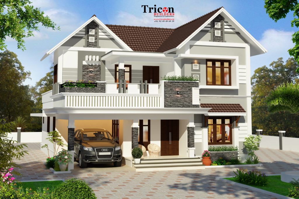 2240 Square Feet 4 Bedroom Beautiful Double Floor Budget Villa