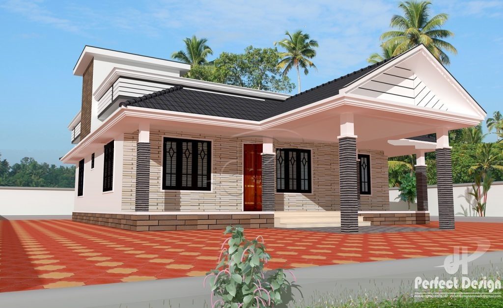 1184 Square Feet 3 Bedroom Low Budget Home Design and Plan