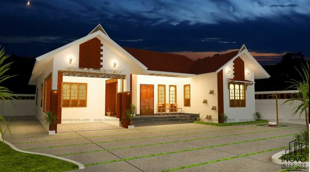 1200 Square Feet 3 Bedroom Single Floor Modern Home Design and Plan