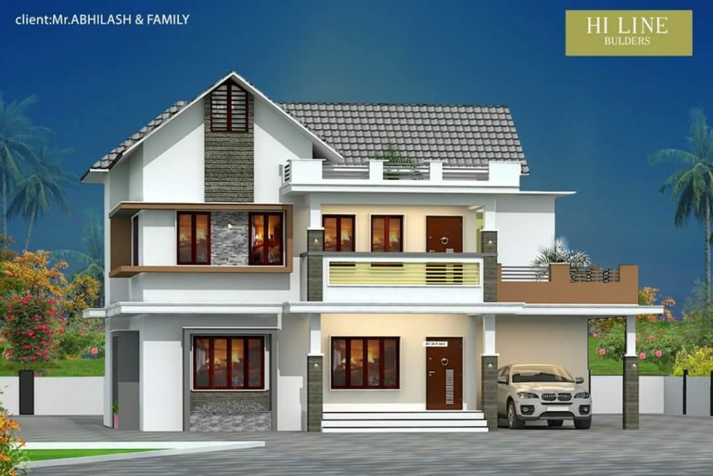 1650 Square Feet 4 Bedroom Double Floor Modern Home Design and Plan