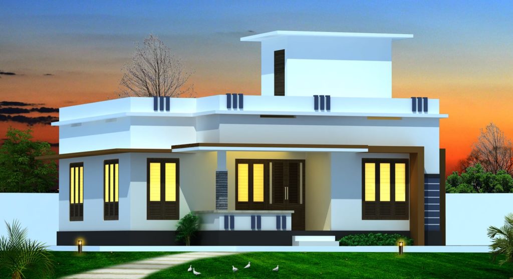 830 Square Feet 2 Bedroom Low Budget Modern Beautiful Home Design