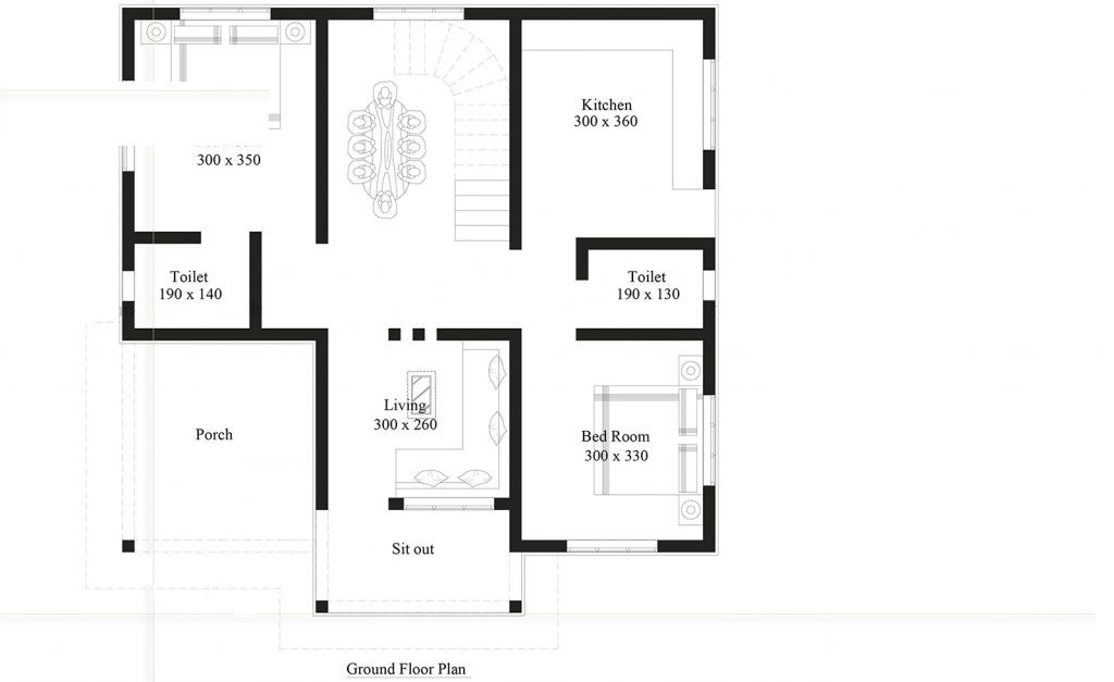 893 Square Feet 2 Bedroom Contemporary Modern Home Design and Plan