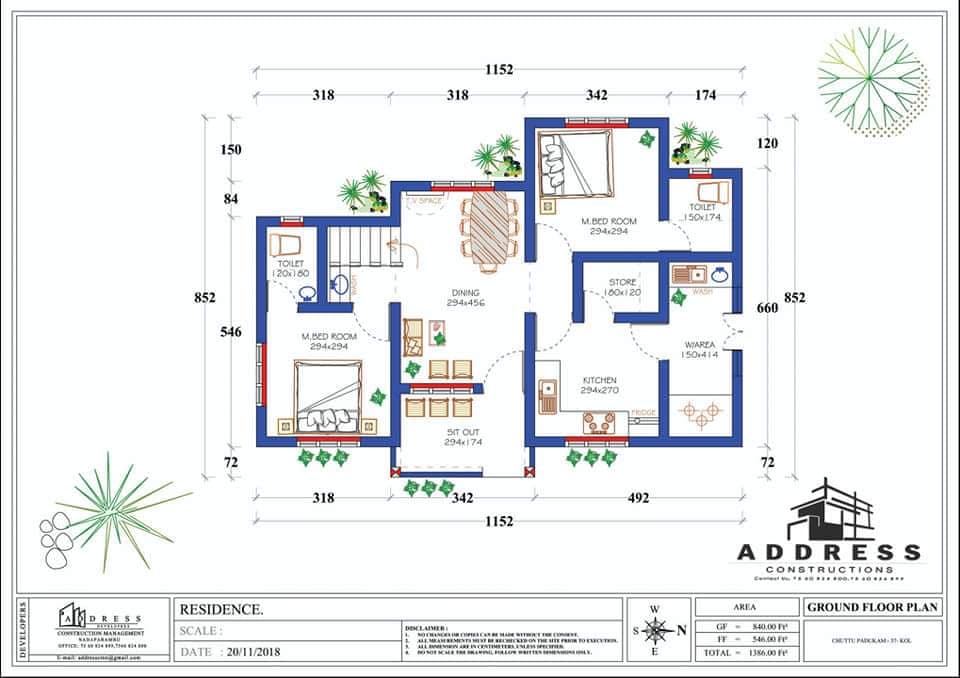 1450 Square Feet Traditional Style 4 Bedroom Double Floor Budget Home Design And Plan Home