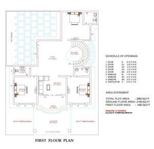 3350 Square Feet 5 Bedroom Luxury Double Floor Home Design and Plan