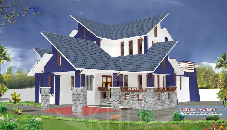 2302 Square Feet 4 Attached Bedroom Kerala Home Design and Elevation