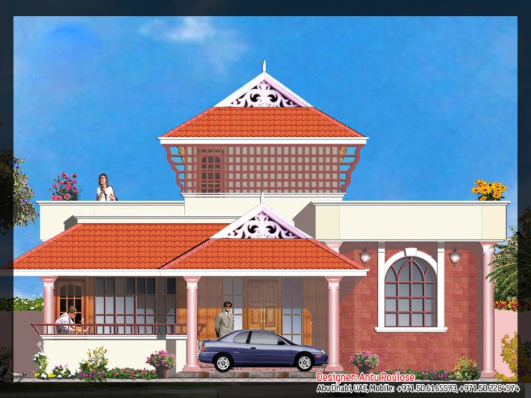 2165 Square Feet 3 Bedroom Traditional Kerala Home Design and Plan