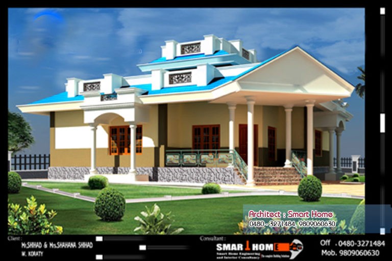1680 Square Feet 3 Bedroom Single Floor Kerala Home Design and Plan