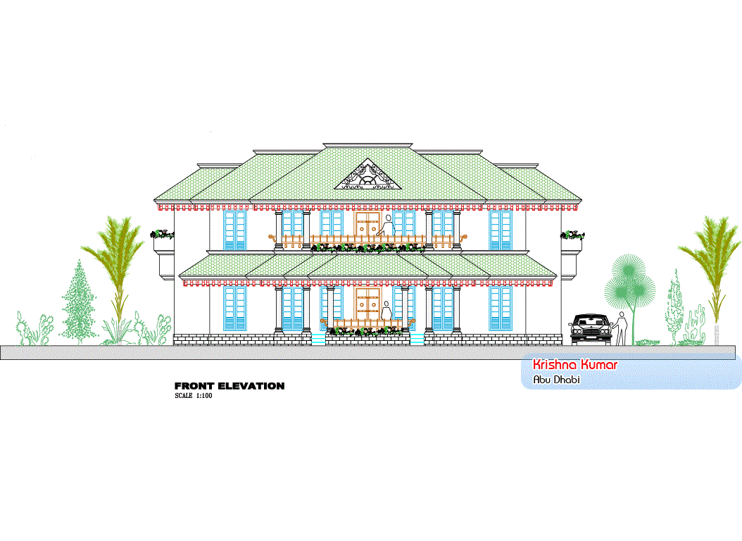 3800 Square Feet 3 Attached Bedroom Kerala Style Traditional House Design and Plan