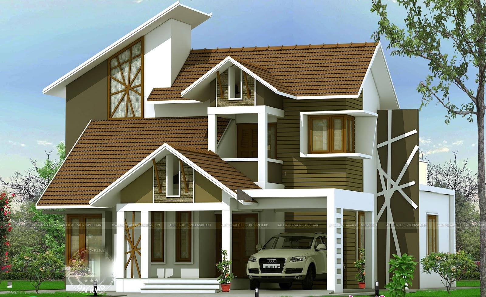 2380 Square Feet 4 Bedroom Two Story Amazing Contemporary Home Design and Elevation