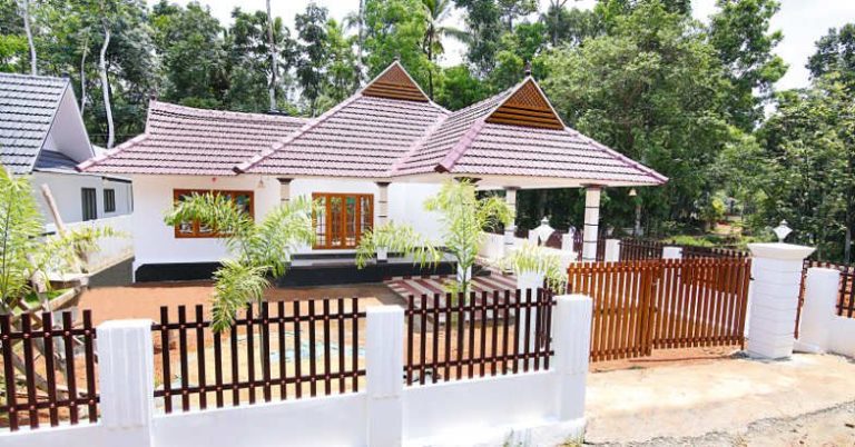 1430 Square Feet 3 Bedroom Single Floor Kerala Style Home Design and Plan Cost For 22 Lacks