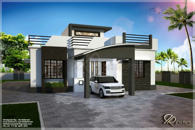 1553 Sqft three bead room low budget home design and free plan