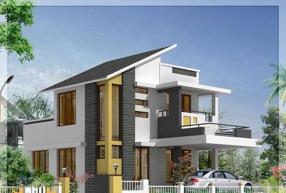 1062 Square Feet 3 Bedroom Contemporary Double Floor Home Design and Plan