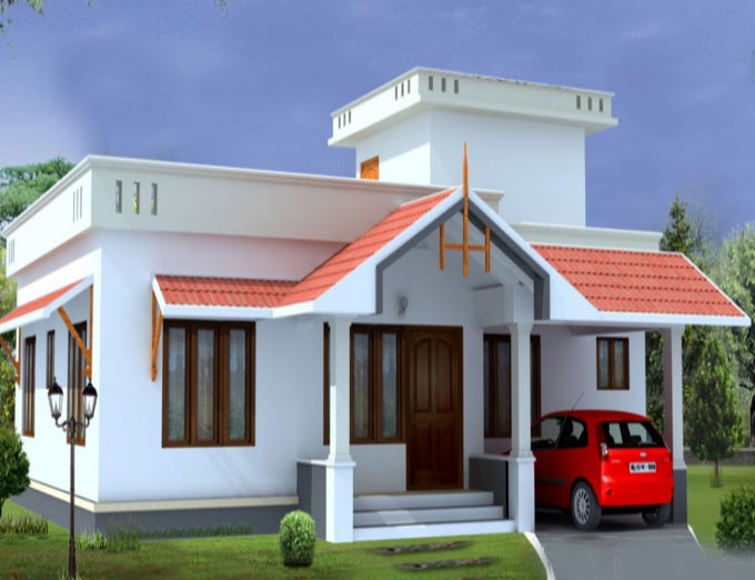 1054 Square Feet 2 Bedroom Low Budget Home Design and Plan