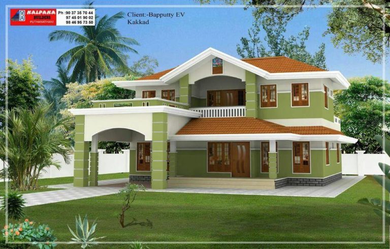 2100 Square Feet 4 Bedroom Double Floor Home Design and Plan
