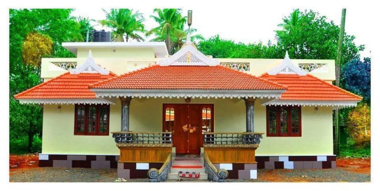 1124 Square Feet 3 Bedroom Low Budget Traditional Home Design and Plan