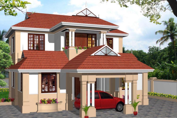 2061 Square Feet 4 Bedroom Kerala Traditional Style Double Floor Home Design and Plan