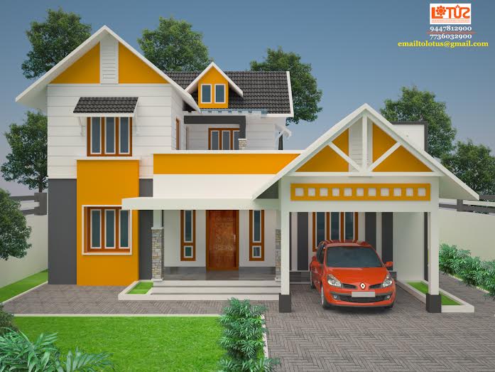 2050 Square Feet 4 Bedroom Contemporary Home Design at 7 Cent Plot