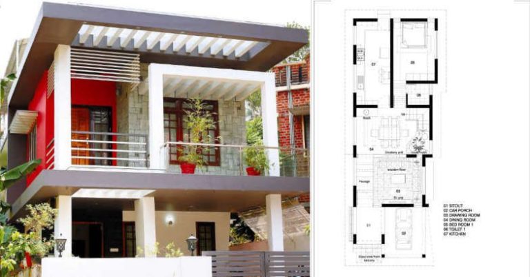 2000 Square Feet 3 Bedroom Double Floor at 5 Cent Plot