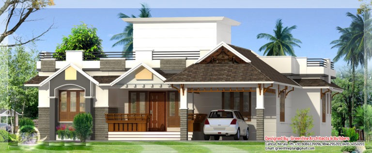 1400 Square Feet 3 Bedroom Single Floor Home Design