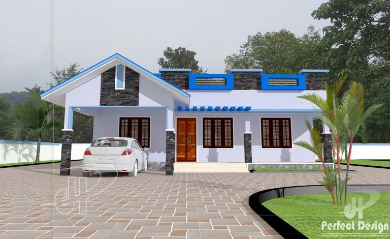 1089 Square Feet 2 Bedroom Low Budget Home Design and Plan