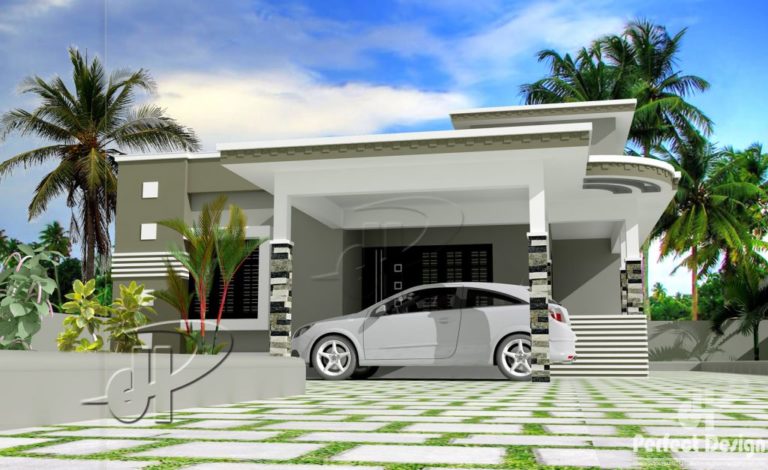 1066 Square Feet 2 Bedroom Single Floor Home Design and Plan