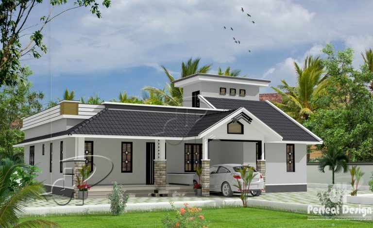 1398 Square Feet 3 Bedroom Single Floor Home Design and Plan