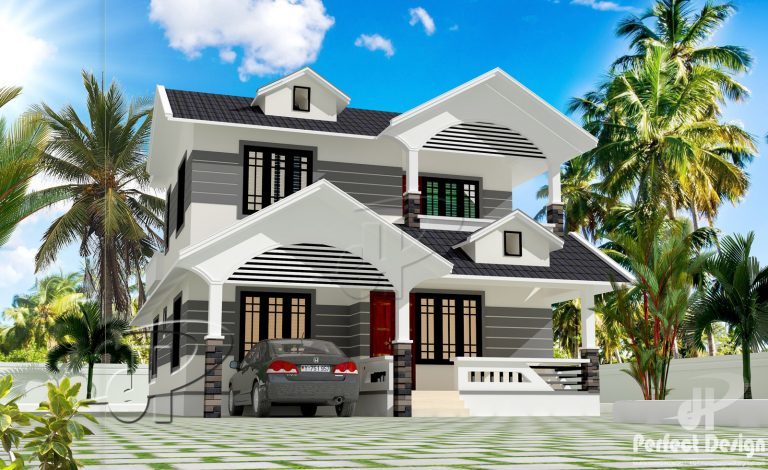1613 Square Feet 4 Bedroom Modern Double Floor Home Design and Plan