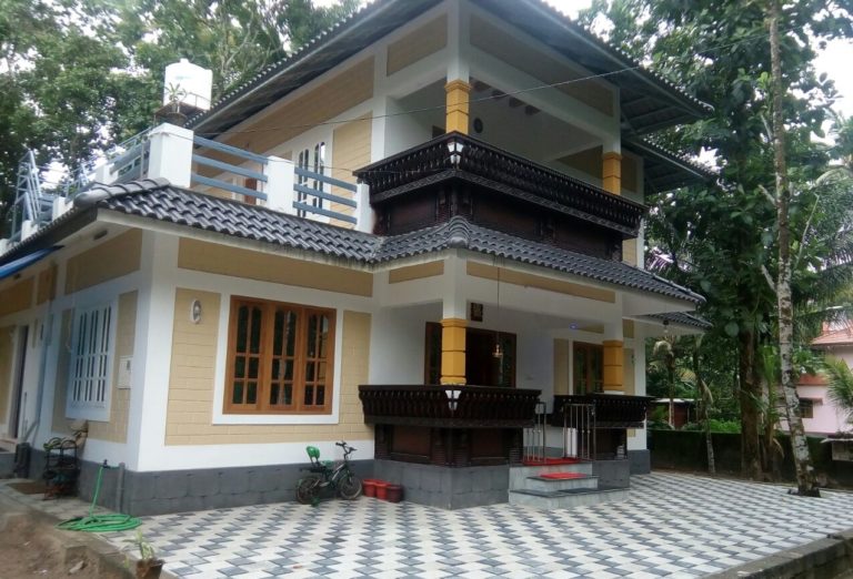 1520 Square Feet 3 Bedroom Double Floor Low Budget Home Design