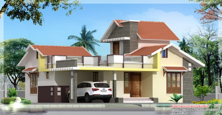 1250 Square Feet 3 Bedroom Single Floor Modern Contemporary Mix Home Design