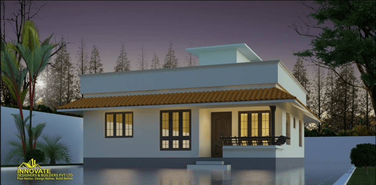 1073 Square Feet 3 Bedroom Low Budget Single Floor Home Design and Plan
