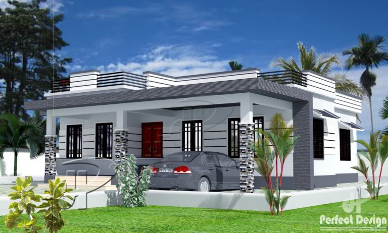 1129 Square Feet 3 Bedroom Single Floor Contemporary Modern Home Design and Plan