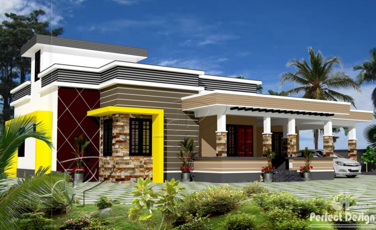 1194 Square Feet 3 Bedroom Contemporary Modern Single Floor Home Design and Plan